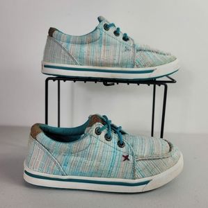 Twisted X Little Boys' Blue HOOey Loper Shoes - Moc Toe - YHYC005 Sz 12.5M
